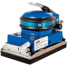 Mauk MAUK® Druckluft Schwingschleifer inkl. 5 Schleifpapier Pads & Kupplungsstück | Schleifmaschine Exzenterschleifer