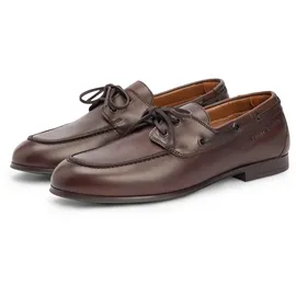 Tommy Hilfiger FLEXIBLE SLIM LEATHER BOAT SHOE Herren Braun 44