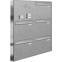 AL Briefkastensysteme Durchwurfbriefkasten Edelstahl Silber