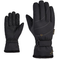 Ziener KAHLI Ski-Handschuhe/Wintersport | Primaloft, Plüschfutter, Black.Gold Art, 6