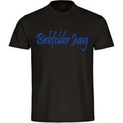 multifanshop Kinder T-Shirt - Bielefeld - Bielefelder Jung - Druck blau - Kind