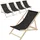 ECD Germany Gartenliege 117 x 52 x 83 cm Schwarz