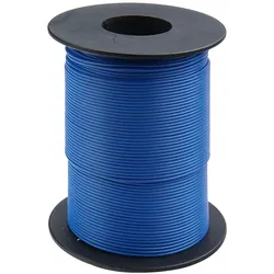 Donau Elektronik Donau Kupferschaltlitze 0,25 mm2 / 50m auf Spule blau, Kupfer,