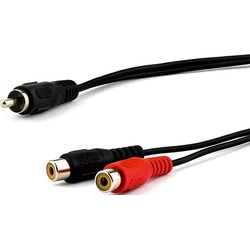 E+P B 91. Anschluss 1: 2 x RCA, Anschluss 2: RCA, Kabellänge: 0,2 m, Produktfarbe: Schwarz (0.20 m, Cinch), Audio Kabel