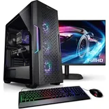 Kiebel PC Set Gaming mit TFT Raptor V AMD Ryzen 5 5600X, 16GB DDR4, RTX 3050 6 GB, 1TB SSD, WLAN, Windows 11, Komplettsystem Gaming