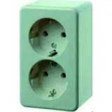 Berker 472140 Doppelsteckdose SCHUKO Aufputz weiß