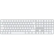Apple Magic Keyboard mit Touch ID und Ziffernblock für Mac mit Apple Chip (USB-C), weiß/silber, USB/Bluetooth, ES (MXK73Y/A)