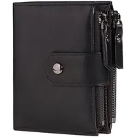 Mlysnd Geldbörse Herren, Portmonee Herren, Großraum Brieftasche Herren mit RFID Schutz, Herren Ledergeldbörse 12,5 X 10cm mit Münzfach