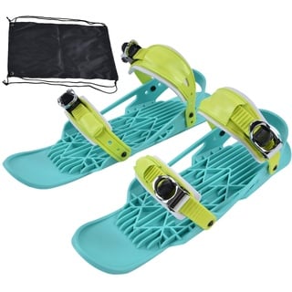 Kurze Ski-Skates, Mini-Snowskate-Snowboard, Tragbarer, Verstellbarer Schneeski mit Schneeschuhtaschen für Erwachsene, Teenager, Frauen, Männer, Snowblades Skiboards für Outdoor-Skisport