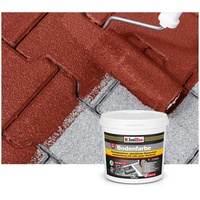 Isolbau Bodenfarbe - 7 kg - Boden- und Betonfarbe für Keller. Garage. Werkstatt - Wasserfeste Bodenbeschichtung für innen & außen - Rustikalrot (RAL)