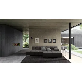 Designwerk Ecksofa 286x169x70 cm schwarz