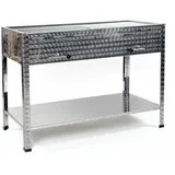 Edelstahl Holzkohlegrill Profi Grill BBQ Verein Catering Gastronomie 1140mm