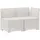 vidaXL 2-Sitzer Garten-Sofa 200 x 80 x 32 cm Weiß