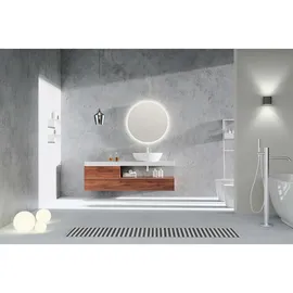 Mirrors and More Wandspiegel Kosmetikspiegel Badspiegel LED 18W 3000/4000K Flurspiegel H 60 cm