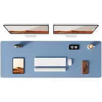 Schreibtischunterlage Leder Mauspad XXL Meeresblau 120 x 43 cm