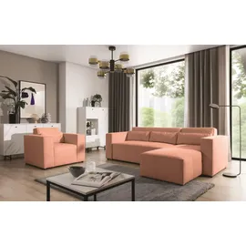 Fun Möbel Sessel Waldo Stoff Brooklyn 1-St. 72 x 80 x 80 cm Rosa