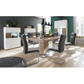 Uno Highboard Zypern ¦ weiß ¦ Maße (cm): B: 90 H: 135 T: 37.0