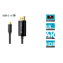 sonero X-UCC020-015 - USB-C auf DP Kabel - 4K - 18Gbps - Schwarz - 1,5m
