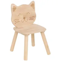 Atmosphera Kinderhocker CAT 30 x 28 x 50 cm Holz braun