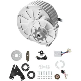 Vevor 450 W Elektrischer Gleichstrommotor mit Bürsten – 36 V, 3000 U/min Motor mit verbessertem Drehzahlregler und Daumengashebel-Kit, Elektromotor für Go Karts, E-Bikes, Motorräder, Roller