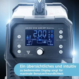 STAHLWERK Schweißgerät AC/DC WIG 200 ST Digital Kombischweißgerät 200 A