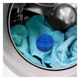 Relaxdays Waschball 2er Set, Waschkugel für Waschmaschine, Waschen ohne Waschmittel, umweltfreundlich, Wäscheball, blau,