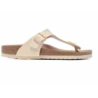 Birkenstock Schuhe Gizeh Tex Canvas Eggshell Veg, 1024085 - Gold - 39