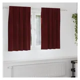 vidaXL Verdunkelungsvorhänge 2 pcs Weinrot 140 x 140 cm