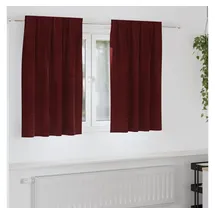 vidaXL Verdunkelungsvorhänge 2 pcs Weinrot 140 x 140 cm