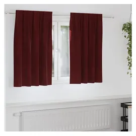 vidaXL Verdunkelungsvorhänge 2 pcs Weinrot 140 x 140 cm