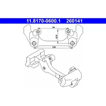 ATE Halter, Bremssattel 11.8170-0600.1
