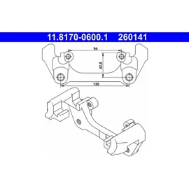 ATE Halter, Bremssattel 11.8170-0600.1