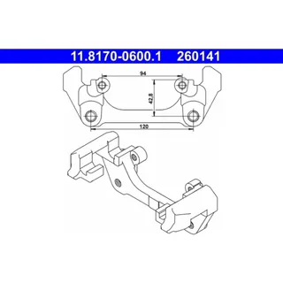 ATE Halter, Bremssattel 11.8170-0600.1