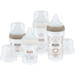 NUK 4-tlg. Babyflaschen-Set Perfect Match, ab Geburt, transparent