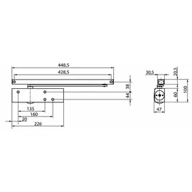 GEZE TS 3000 V Türöffner Braun