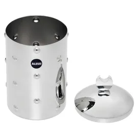 Alessi Küchendose rund silber 11,4 cm 1,14 l