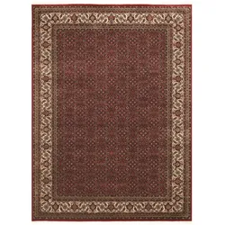 Orientteppich OCI DIE TEPPICHMARKE "Kamaro Herati" Gr. 2, rot (rot, creme), B:90cm H:20mm L:160cm, Wolle, Teppiche, Fransenteppich, reine Wolle, warmes Raumklima, hochwertig handgeknüpft, mit Fransen