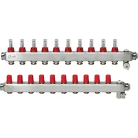 Danfoss FBH-Verteiler SSM-10F 10 Kreise, mit Durchflussanzeige