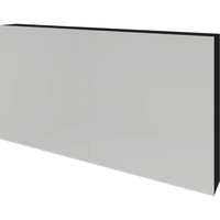 Spiegelschrank Sanox 120 x 12 x 65 cm schwarz matt 2-türig doppelt verspiegelt