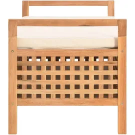vidaXL Sitzbank mit Stauraum 93×49×49 cm Walnuss Massivholz