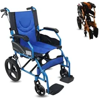 Mobiclinic Faltrollstuhl Pirámide mit klappbaren Armlehnen Sitzbreite 45 cm Blau
