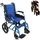 Mobiclinic Faltrollstuhl Pirámide mit klappbaren Armlehnen Sitzbreite 45 cm Blau
