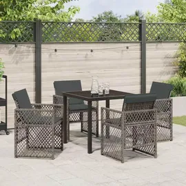vidaXL Garten Essset 5-tlg. Grau