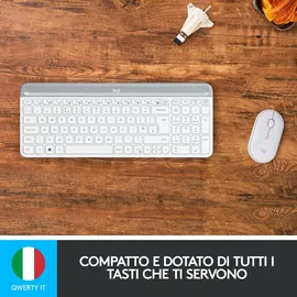 Logitech Mk470 Kabellose Tastatur Und Maus - White