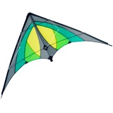 CIM Lenkdrachen - Shuriken Green Jungle MUSTHAVE - für Kinder ab 8 Jahren - Abmessung: 120x60cm - inkl. Steuerleinen auf Rollen