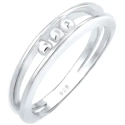 Elli Bandring Kugeln Geo Look Basic Zart 925er Silber Ringe   Damen 