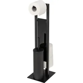 Wenko WC-Garnitur Rivalta Schwarz 1 St.