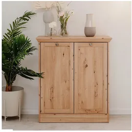 Homestyle4u Kommode Eiche Wohnzimmerschrank Braun Anrichte