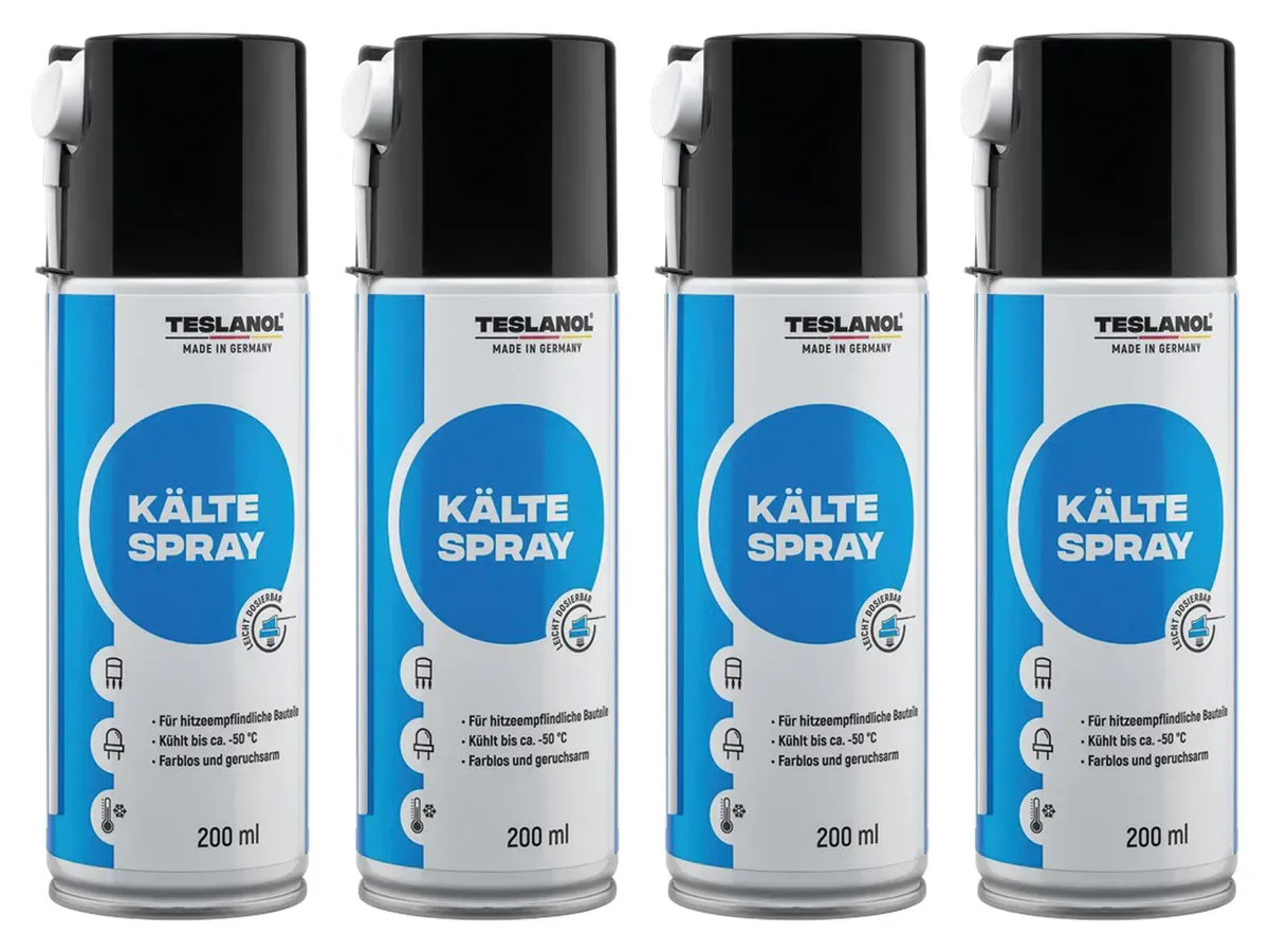 TESLANOL 26033 Kältespray T71, 200 ml, 4 Stück