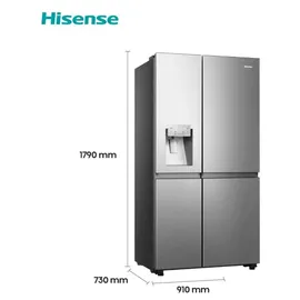 Hisense RS818N4TIC Side-by-Side (632 l, 1795 mm hoch, Edelstahl)
